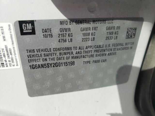1G6AN5SY2G0115198 Cadillac Ats-V 2016. Фото: 9