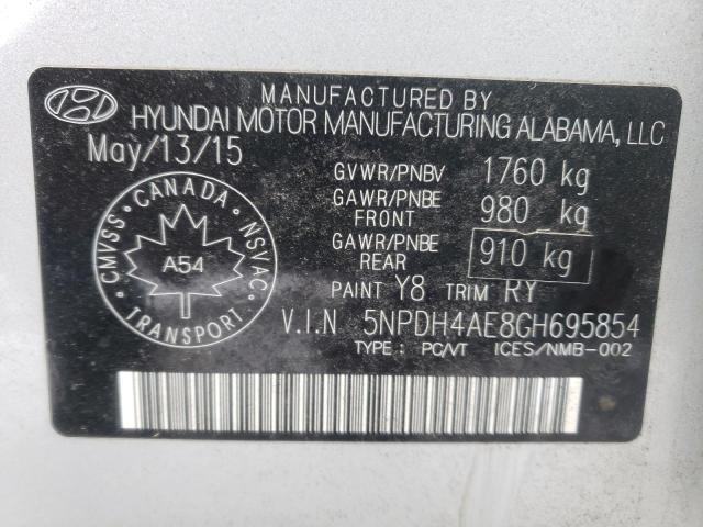 5NPDH4AE8GH695854 Hyundai Elantra Se 2016. Фото: 9