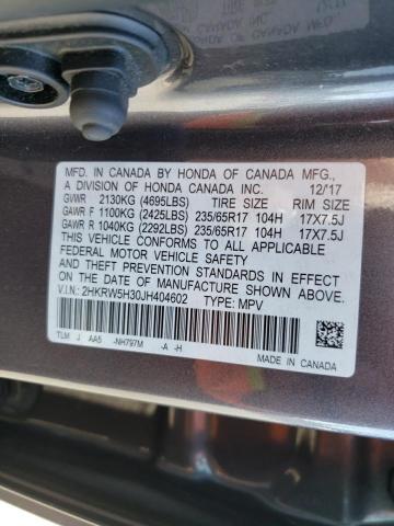 2HKRW5H30JH404602 Honda Cr-V Lx 2018. Фото: 9