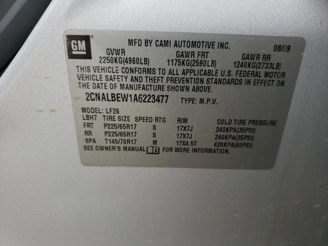 2010 CHEVROLET EQUINOX LS - 2CNALBEW1A6223477