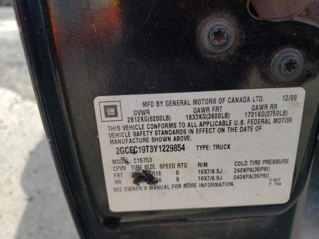 2GCEC19T3Y1229854 Chevrolet Silverado 2000. Фото: 9