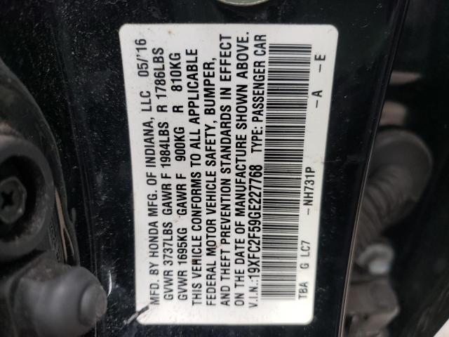 2016 HONDA CIVIC LX 19XFC2F59GE227768