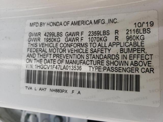 2020 HONDA .DEL SOL 1HGCV1F47LA013536