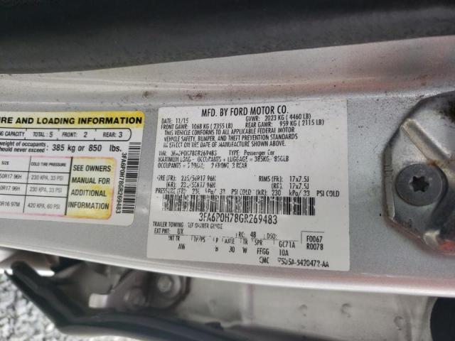 2016 FORD FUSION SE - 3FA6P0H78GR269483