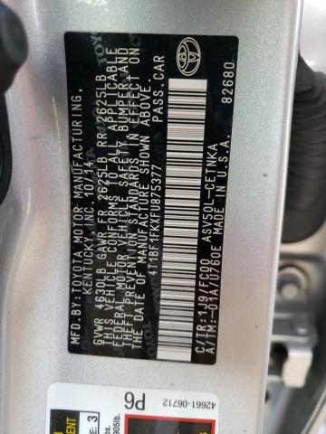 4T1BF1FKXFU875377 Toyota Camry Le 2015. Фото: 9