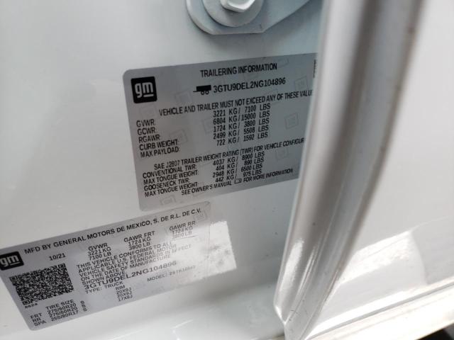 2022 GMC SIERRA 3GTU9DEL2NG104896
