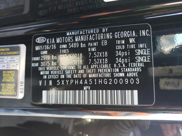 2017 KIA SORENTO EX 5XYPH4A51HG200903