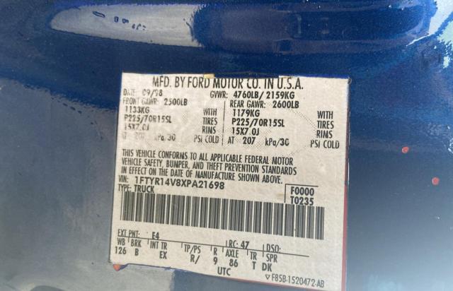 1FTYR14V8XPA21698 Ford Ranger Sup 1999. Фото: 9