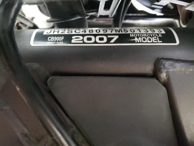 2007 HONDA CB900 F JH2SC48097M501393