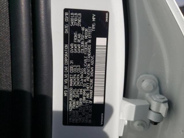 2018 VOLVO XC60 T6 R- LYVA22RM1JB096550