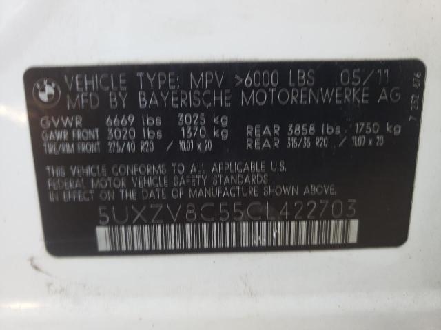 2012 BMW X5 XDRIVE5 - 5UXZV8C55CL422703