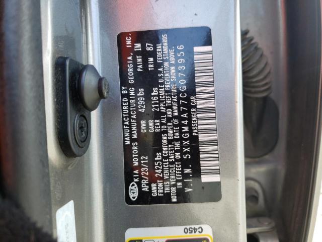 5XXGM4A77CG073956 Kia Optima Lx 2012. Фото: 9