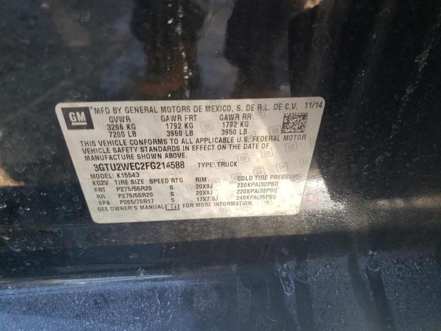 2015 GMC SIERRA K15 3GTU2WEC2FG214588