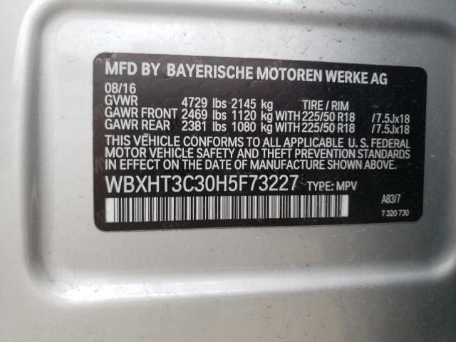 2017 BMW X1 XDRIVE2 WBXHT3C30H5F73227
