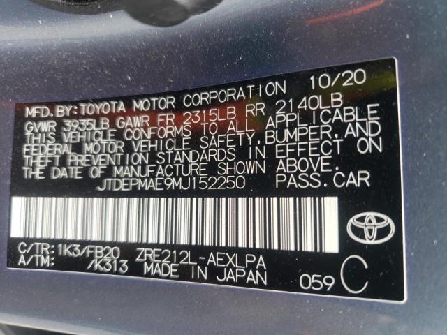 JTDEPMAE9MJ152250 Toyota Corolla Le 2021. Фото: 9