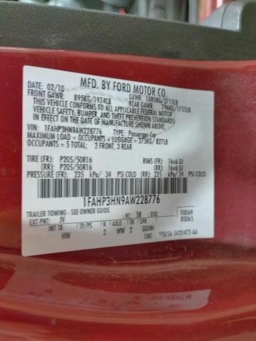 1FAHP3HN9AW228776 Ford Focus Sel 2010. Фото: 9