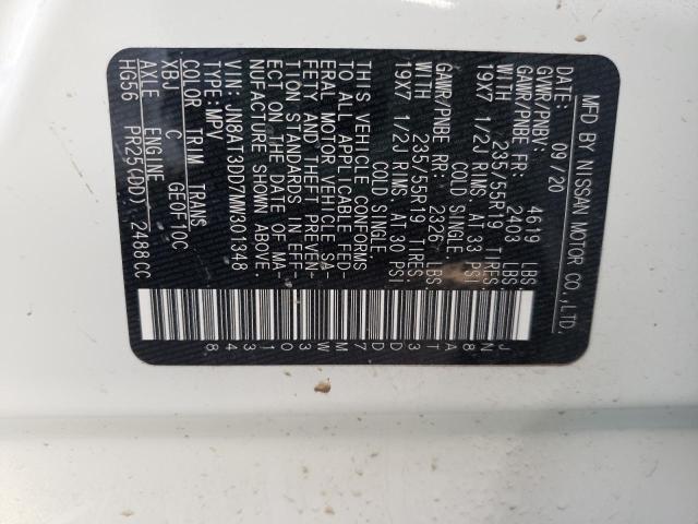 2021 NISSAN ROGUE PLAT JN8AT3DD7MW301348