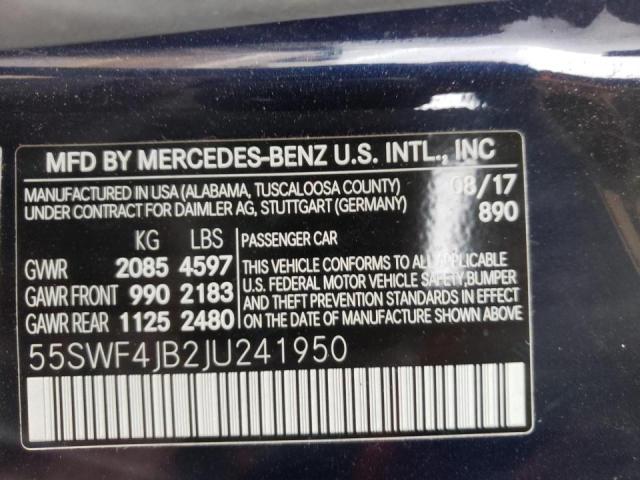 55SWF4JB2JU241950 Mercedes-Benz C 300 2018. Фото: 9