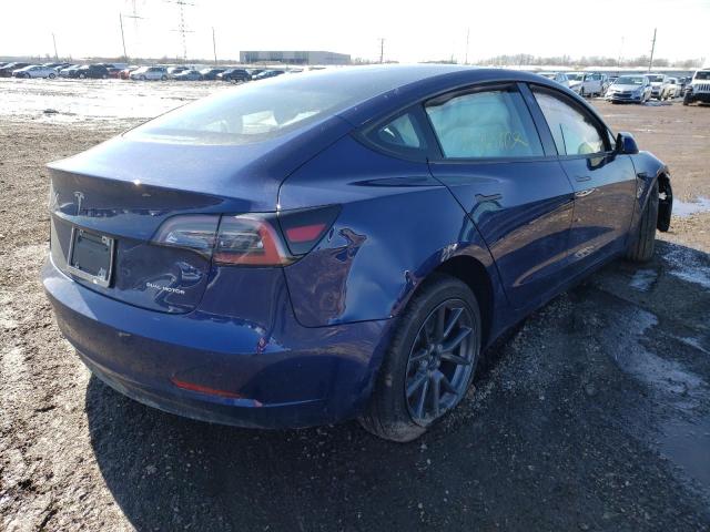 2022 TESLA 3 5YJ3E1EB4NF167212