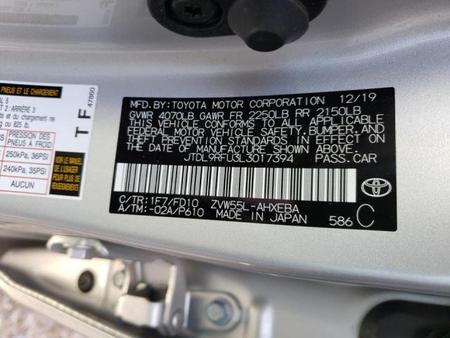 2020 TOYOTA PRIUS LE JTDL9RFU3L3017394