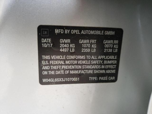 2018 BUICK REGAL PREF - W04GL6SX3J1070651