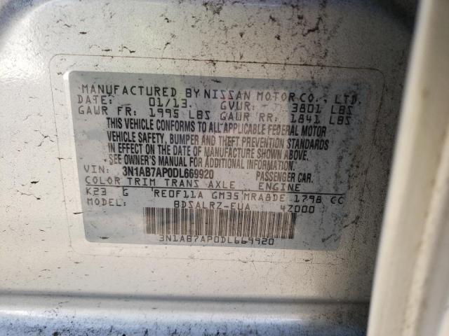 2013 NISSAN SENTRA S - 3N1AB7AP0DL669920
