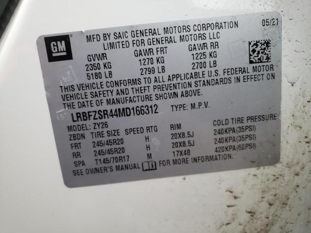 2021 BUICK ENVISION A LRBFZSR44MD166312