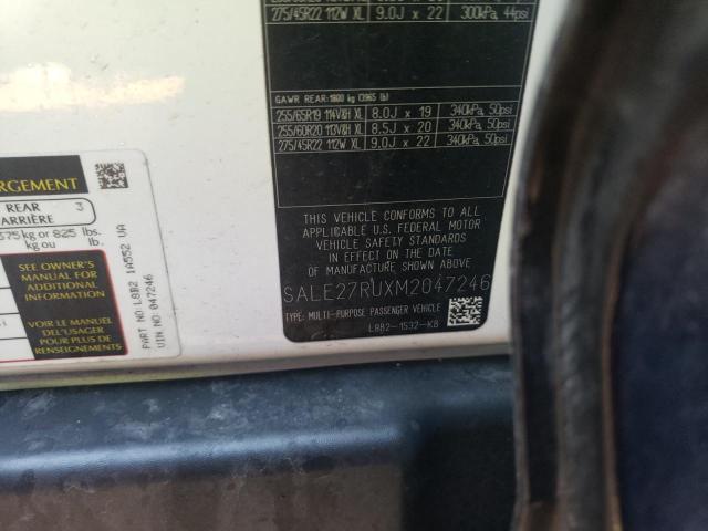2021 LAND ROVER DEFENDER 1 SALE27RUXM2047246