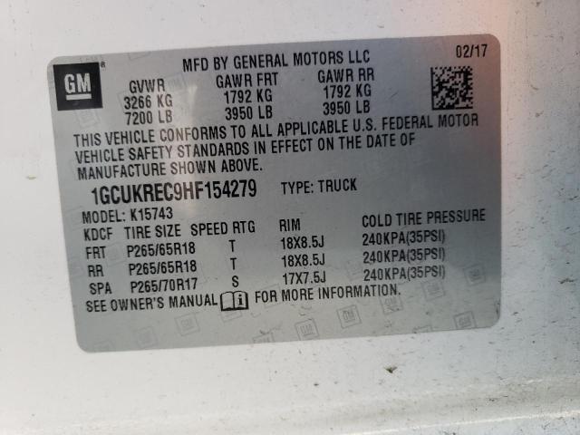 2017 CHEVROLET SILVRDO LT 1GCUKREC9HF154279