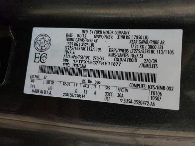 2015 FORD F150 SUPER 1FTFX1EG7FKE11877