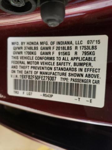 2015 HONDA CIVIC LX - 19XFB2F50FE279307