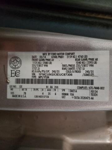 1FMCU9GX3EUC87306 Ford Escape Se 2014. Фото: 9