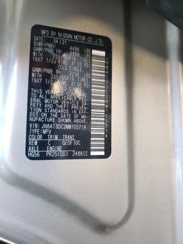 2021 NISSAN ROGUE PLAT JN8AT3DC2MW105714