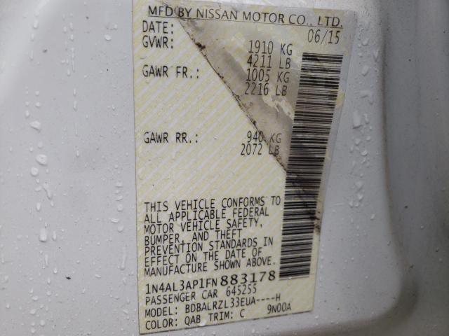 2015 NISSAN ALTIMA 2.5 - 1N4AL3AP1FN883178