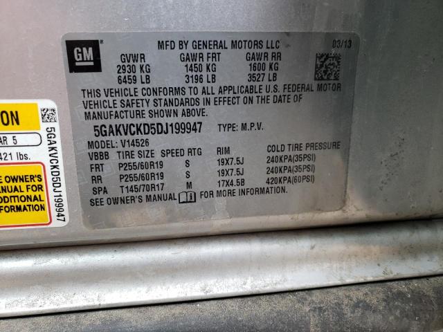 2013 BUICK ENCLAVE - 5GAKVCKD5DJ199947
