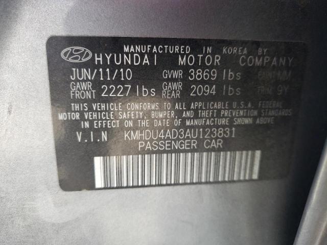 2010 HYUNDAI ELANTRA BL - KMHDU4AD3AU123831