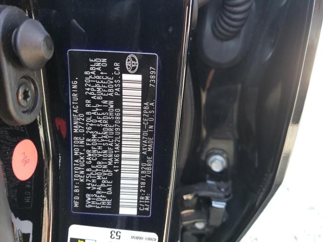 2020 TOYOTA CAMRY XSE 4T1K61AK2LU970860