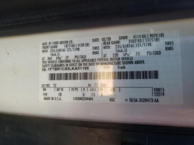 2020 FORD TRANSIT T- - 1FTBR1C85LKA51198