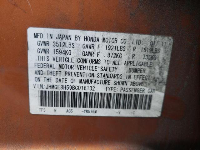 2011 HONDA FIT SPORT - JHMGE8H59BC016132