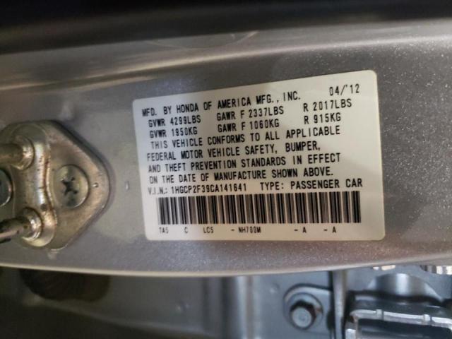 2012 HONDA ACCORD LX - 1HGCP2F39CA141641