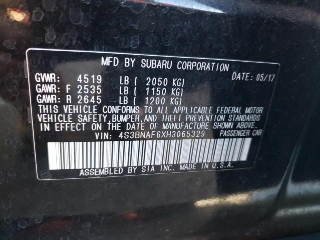 2017 SUBARU LEGACY 2.5 4S3BNAF6XH3065329