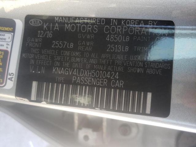 2017 KIA OPTIMA PLU KNAGV4LDXH5010424
