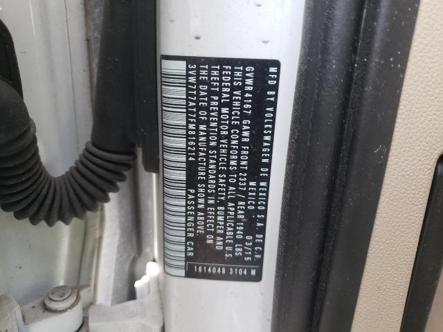 2015 VOLKSWAGEN BEETLE R-L 3VW7T7AT7FM816214