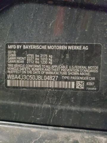 2018 BMW 430XI GRAN WBA4J3C50JBL04827