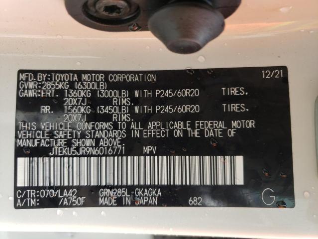 2022 TOYOTA 4RUNNER LI JTEKU5JR9N6016771