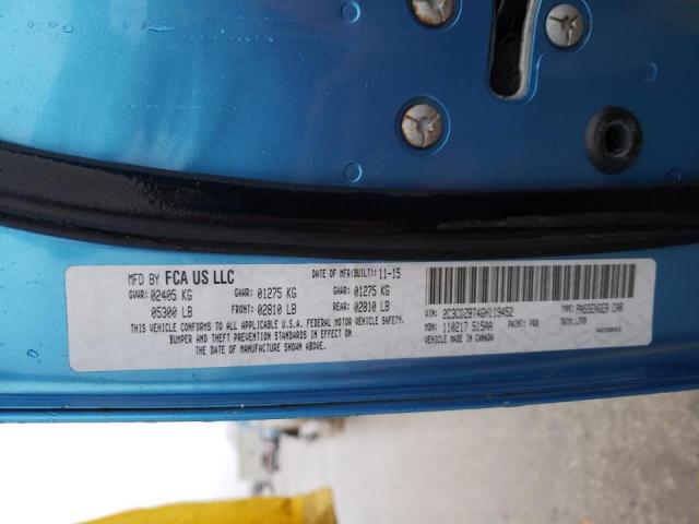 2C3CDZBT4GH119452 Dodge Challenger 2016. Фото: 9