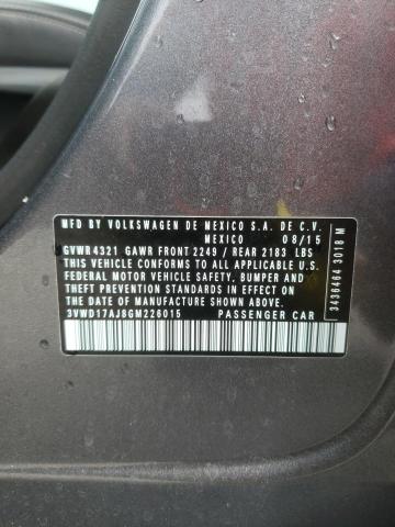 2016 VOLKSWAGEN JETTA SPOR 3VWD17AJ8GM226015