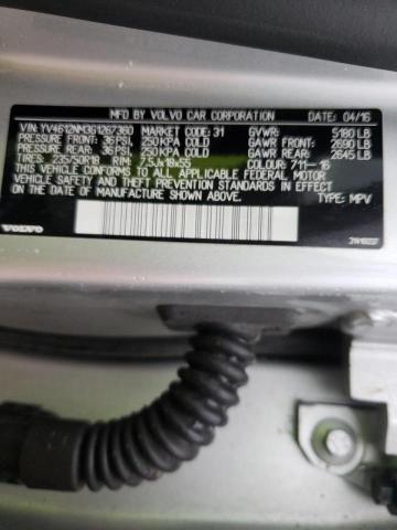 2016 VOLVO XC70 T5 PL YV4612NM3G1267360