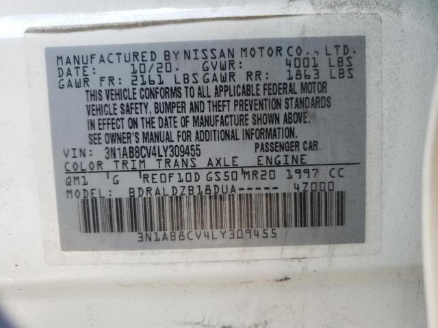 3N1AB8CV4LY309455 NISSAN SENTRA 2020