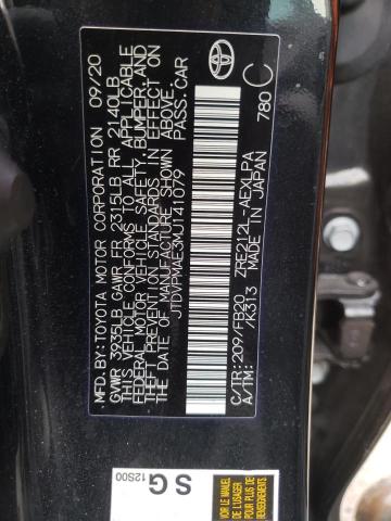 JTDVPMAE3MJ141079 Toyota Corolla Le 2021. Фото: 9